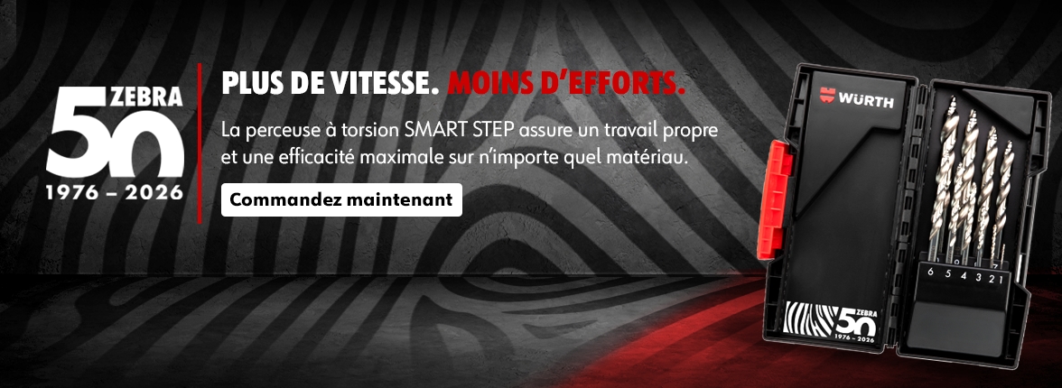 50 ans de zèbre - Perceuse torsadée SMART STEP